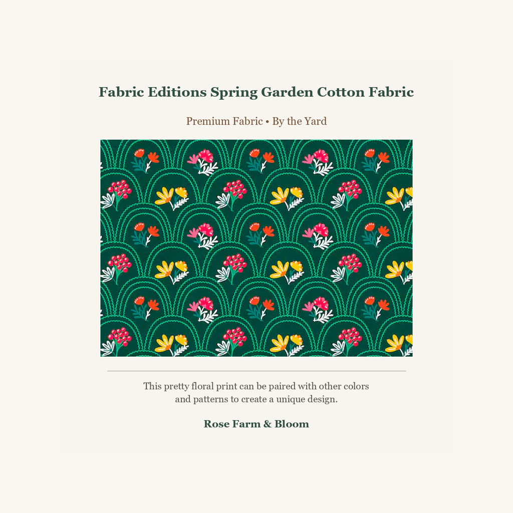 Fabric Editions Spring Garden Cotton Fabric - fabric product image