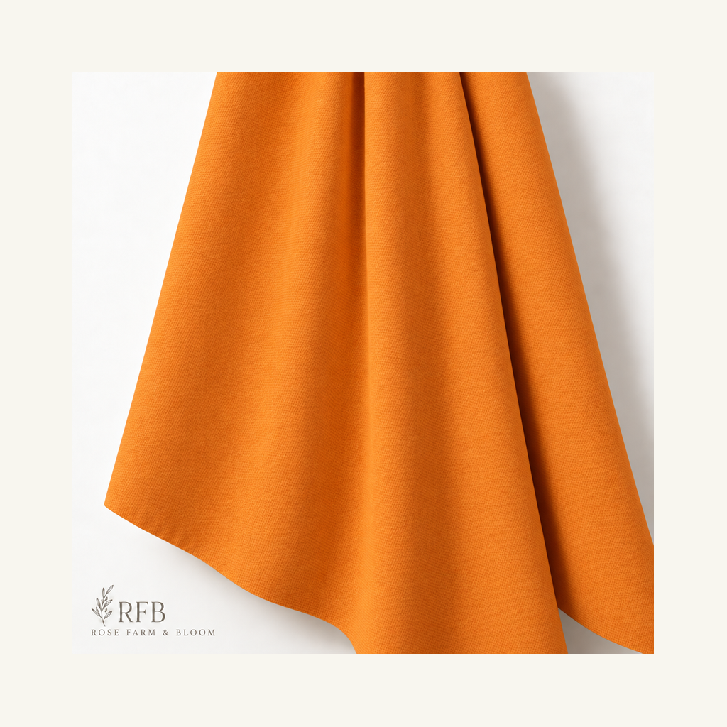 Northcott Premium Quilt Pumpkin Cotton Fabric - folded fabric