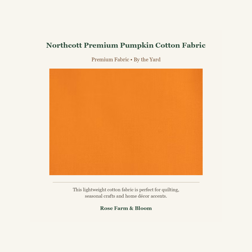 Northcott Premium Quilt Pumpkin Cotton Fabric - fabric product image