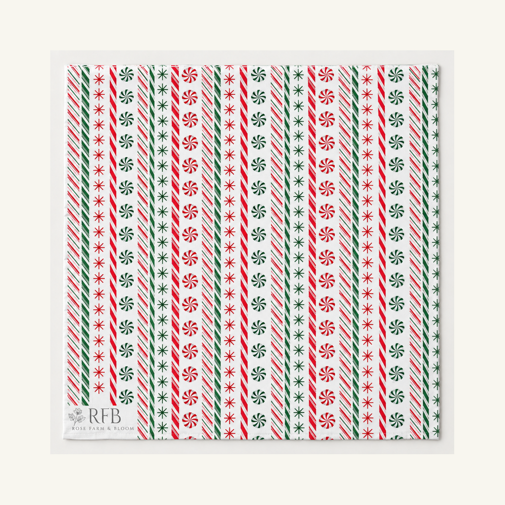 Fabric Editions Peppermint Stripe Cotton Fabric - fabric shown for sale by the yard