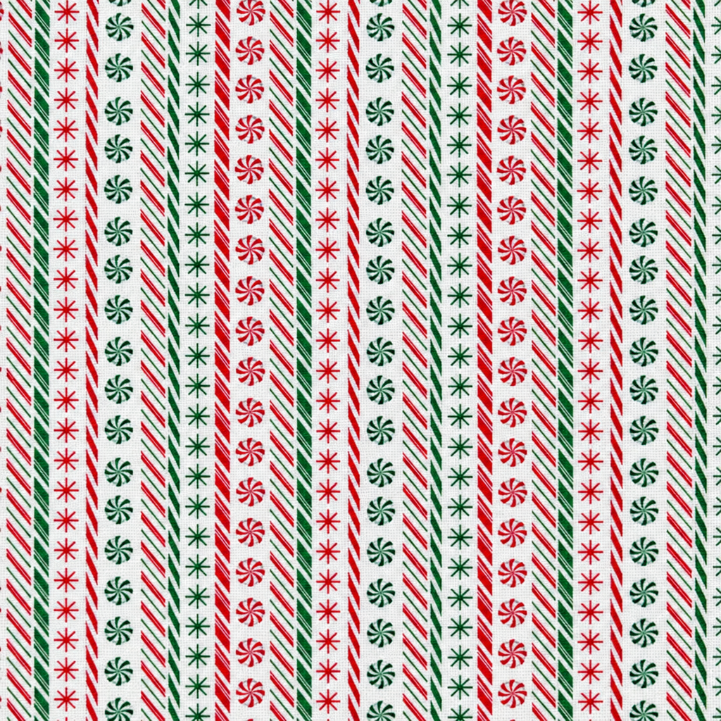 Fabric Editions Peppermint Stripe Cotton Fabric - fabric print and texture close-up