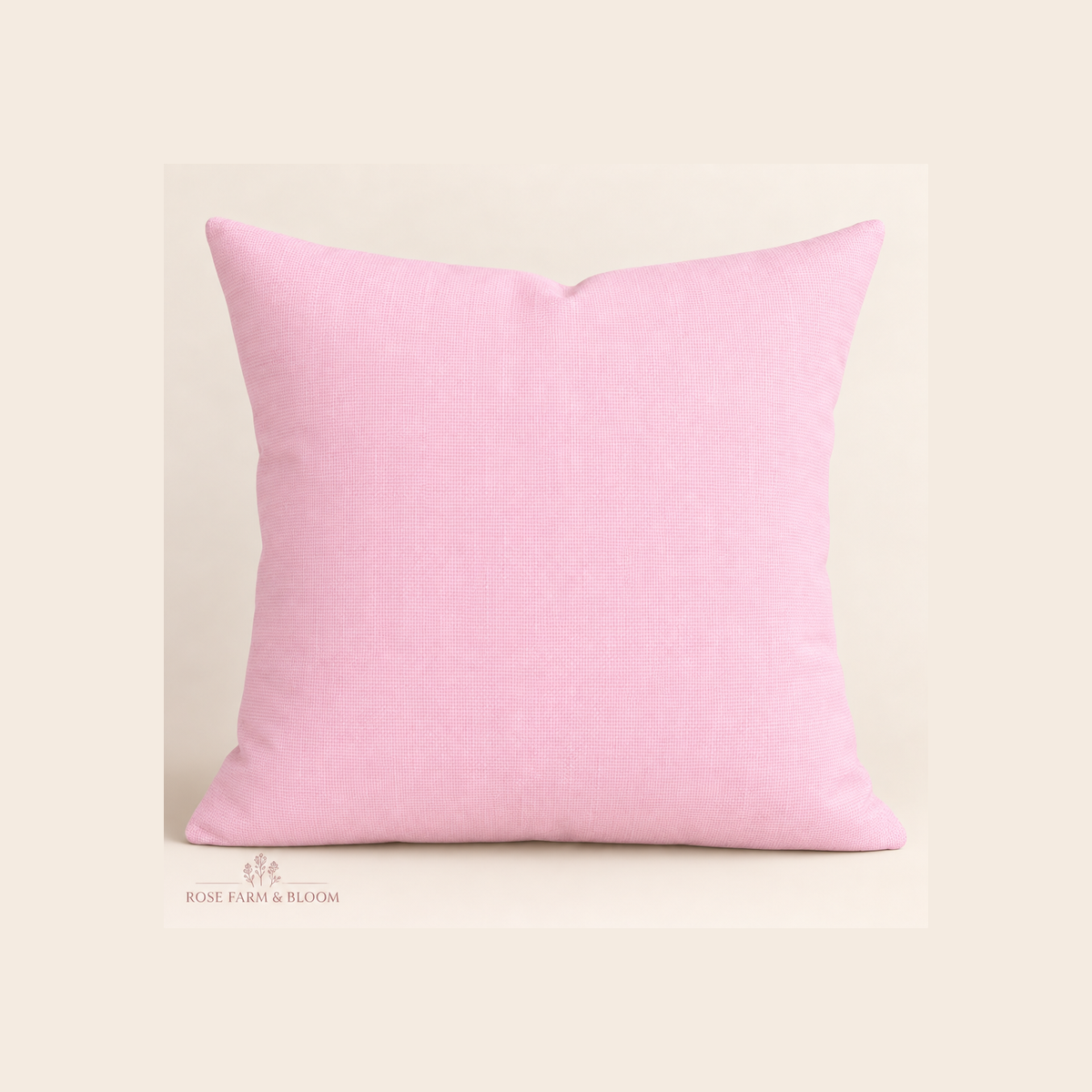 Springs Creative Light Pink Solid Cotton Fabric - example pillow cover made with this fabric