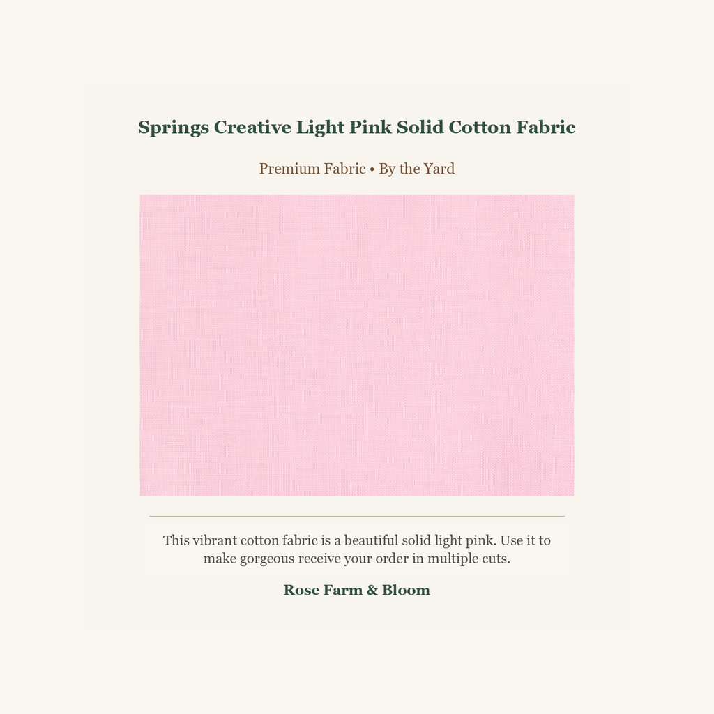 Springs Creative Light Pink Solid Cotton Fabric - fabric product image