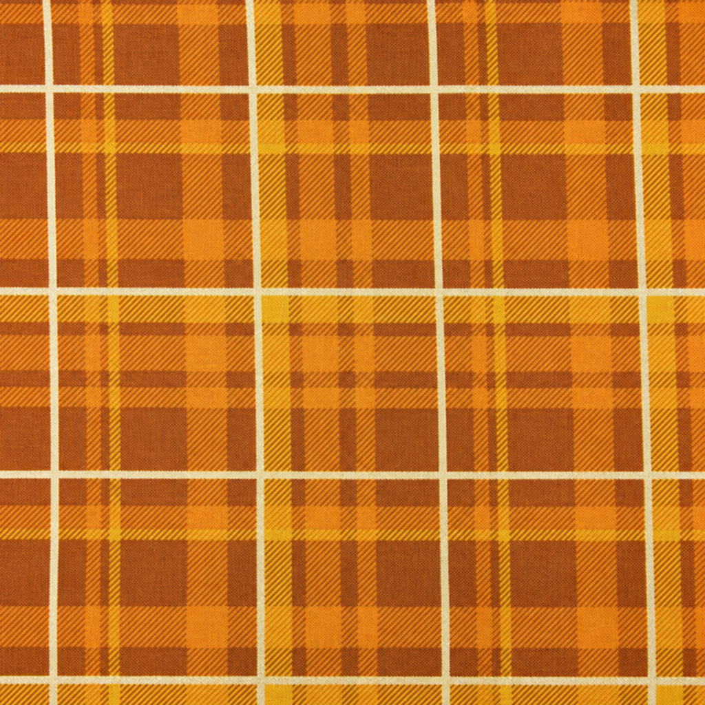 Fabric Traditions Rust Plaid Glitter Cotton Fabric - full fabric pattern repeat