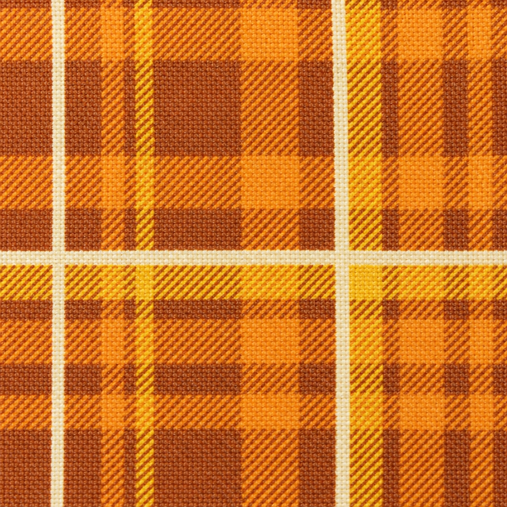 Fabric Traditions Rust Plaid Glitter Cotton Fabric - fabric print and texture close-up