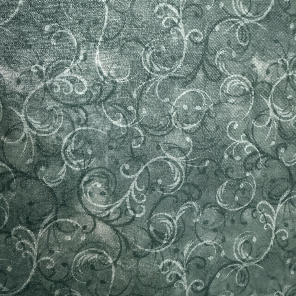 Cotton 100% 45" MK Elegance Sage - full fabric pattern repeat