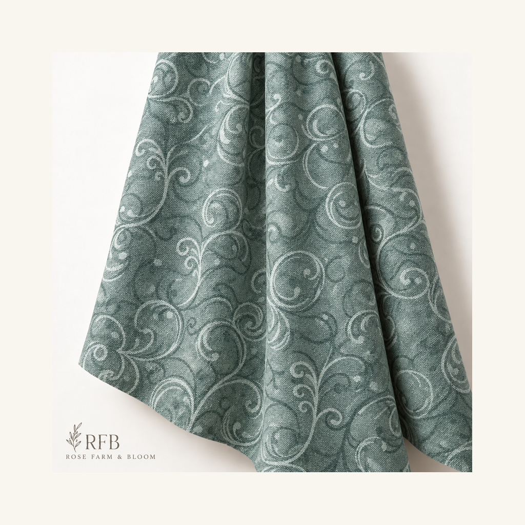 Cotton 100% 45" MK Elegance Sage - folded fabric