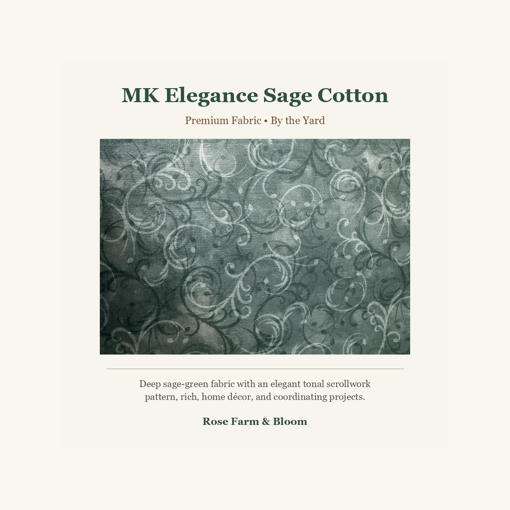 Cotton 100% 45" MK Elegance Sage - fabric product image