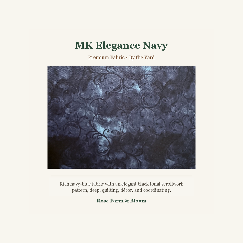 Cotton 100% 45" MK Elegance Navy - fabric product image