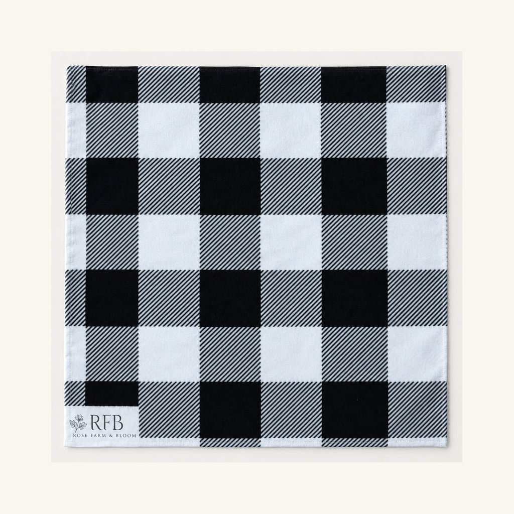 Flannel PRT 43/44" MK Buffalo Plaid Black - fabric shown for sale by the yard