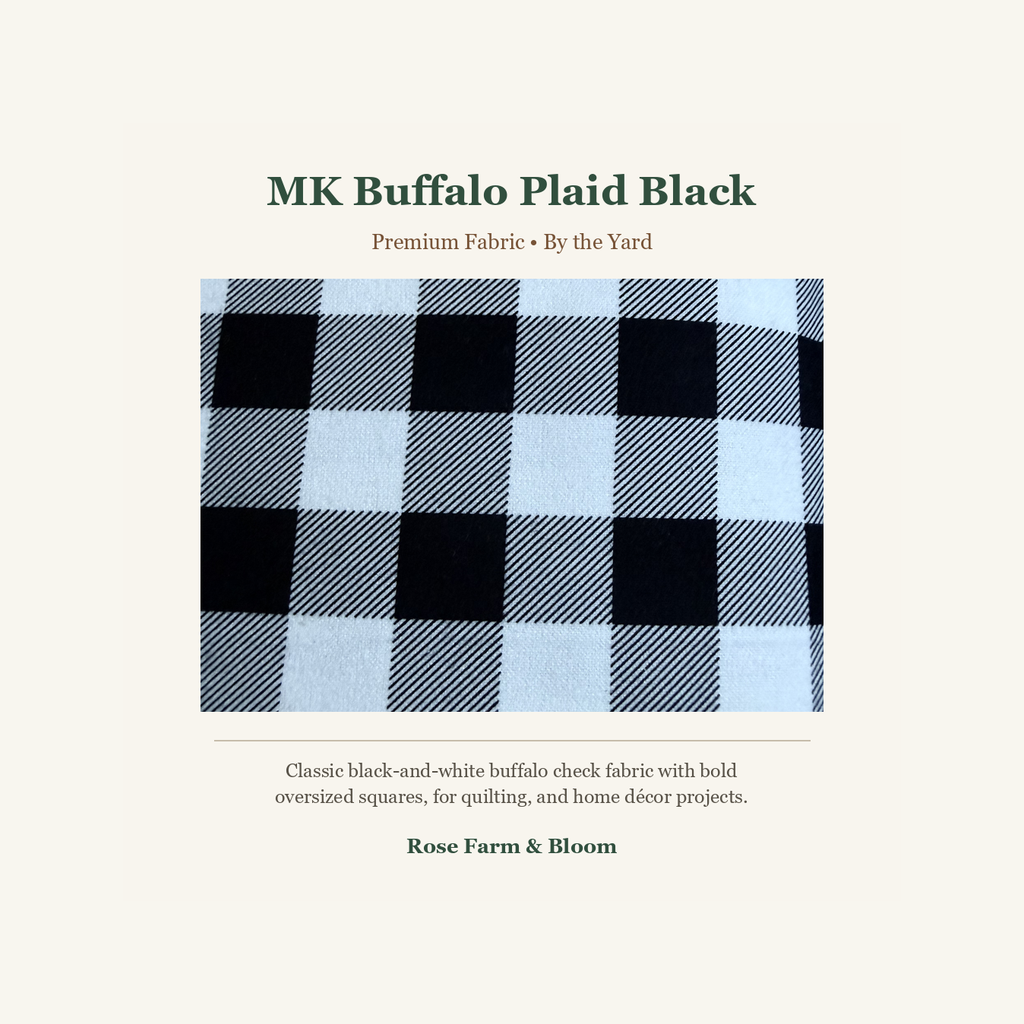 Flannel PRT 43/44" MK Buffalo Plaid Black - fabric product image
