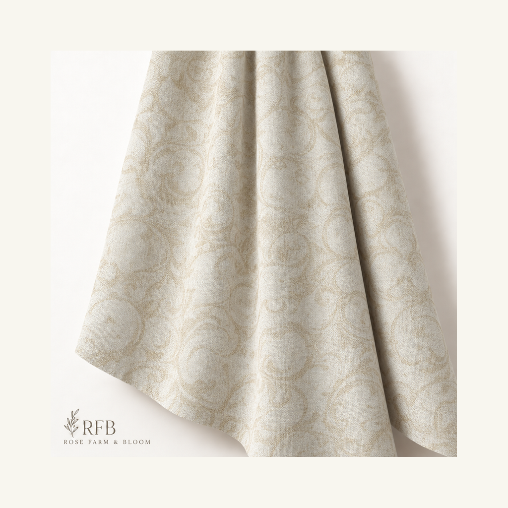 Cotton 100% 45" MK Elegance Cream - folded fabric