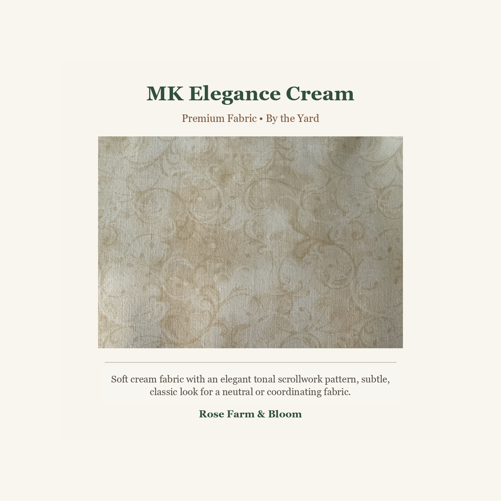 Cotton 100% 45" MK Elegance Cream - fabric product image