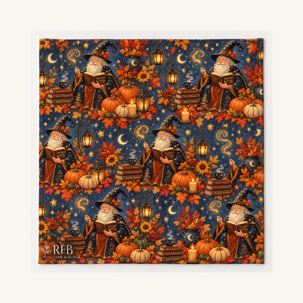 Cozy Autumn Wizard Spellbound Garden - fabric shown for sale by the yard
