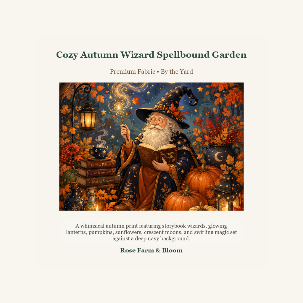 Cozy Autumn Wizard Spellbound Garden - fabric product image