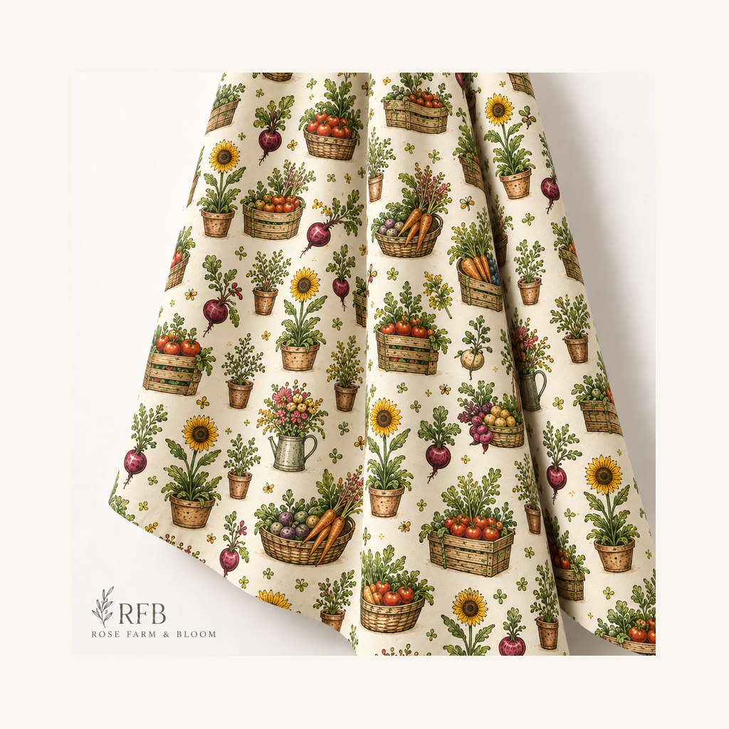 Farmer's Market — Produce Pattern - folded fabric