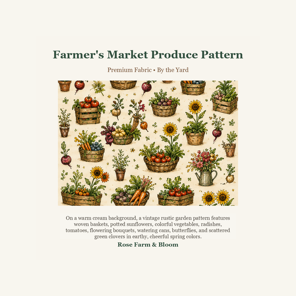 Farmer's Market — Produce Pattern - fabric product image