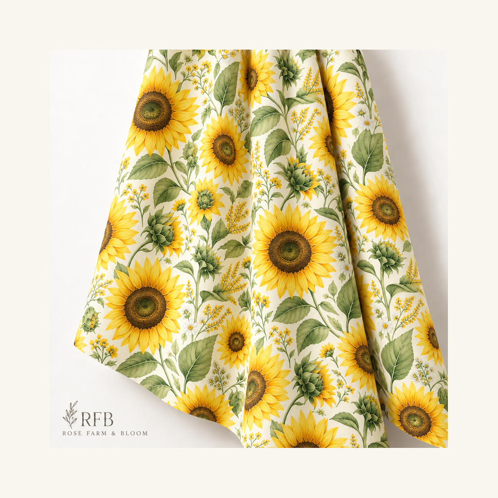 Sunflower Day - folded fabric