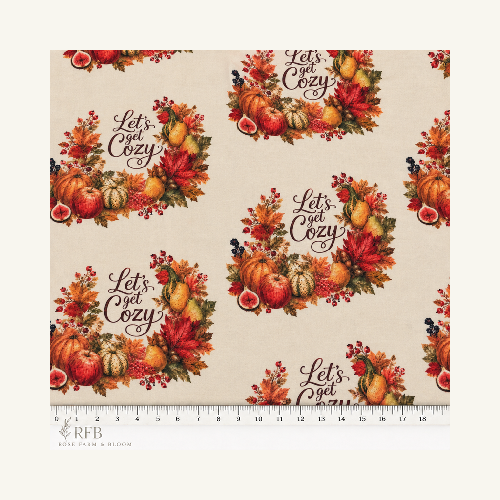 Let's Get Cozy - fabric motif scale reference