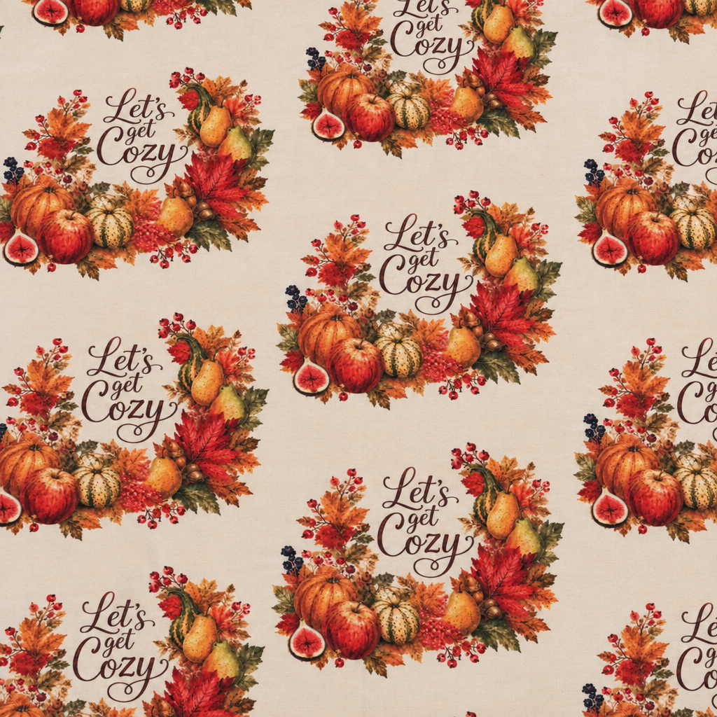 Let's Get Cozy - full fabric pattern repeat
