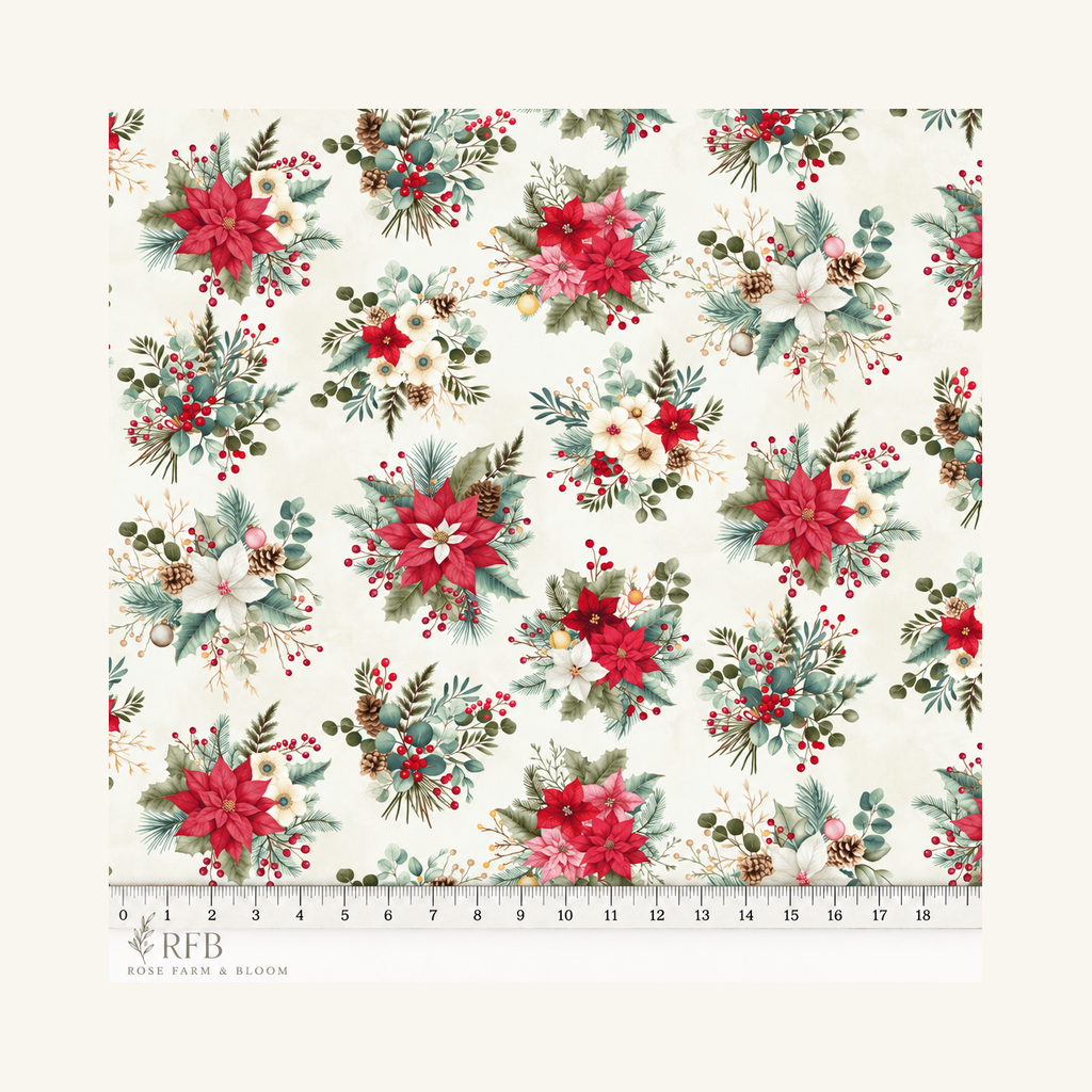 Sweet Christmas Memories - fabric motif scale reference