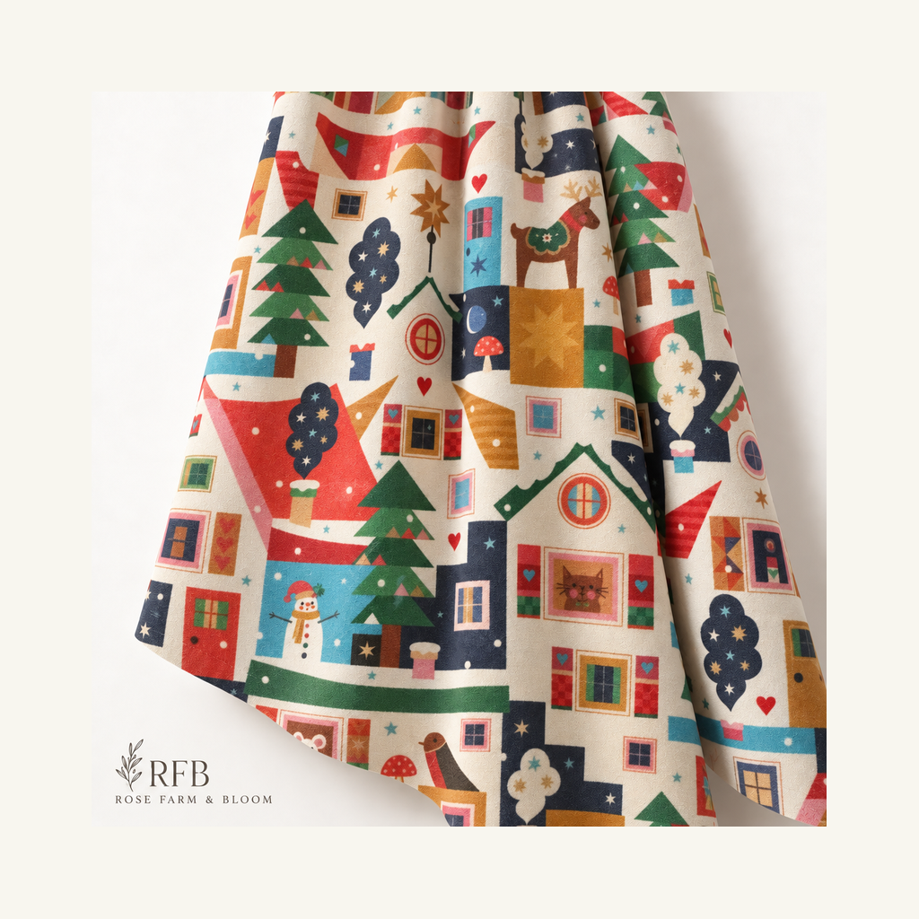 Home for Christmas - folded fabric