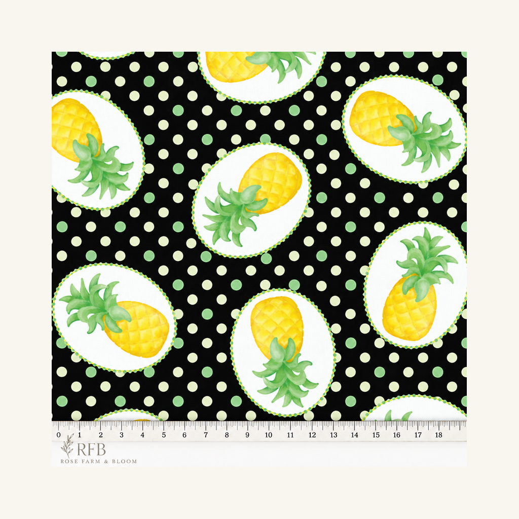 Pineapple Paradise - fabric motif scale reference