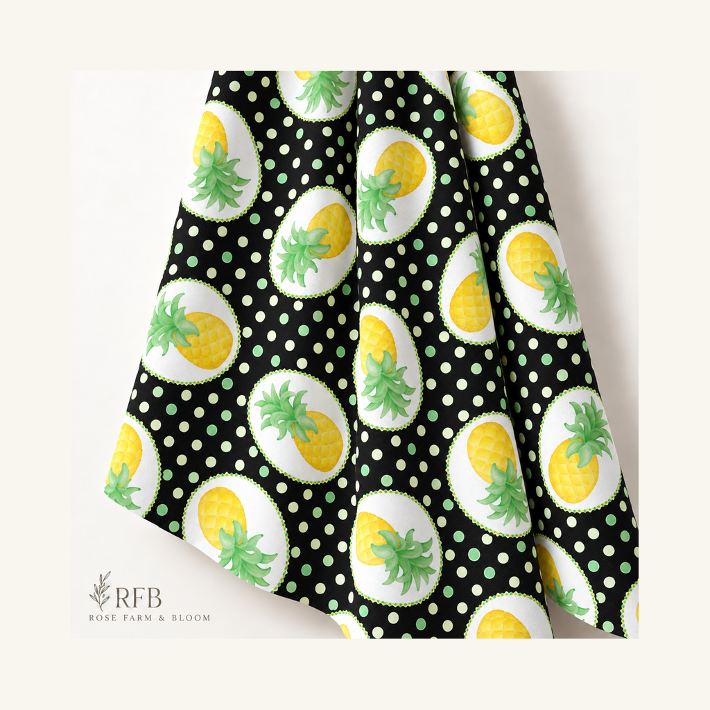 Pineapple Paradise - folded fabric