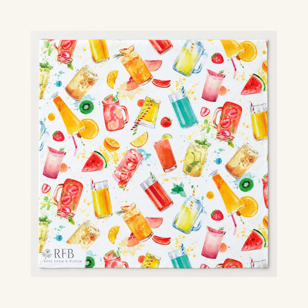 Summer Fruit Drinks - fabric shown for sale by the yard
