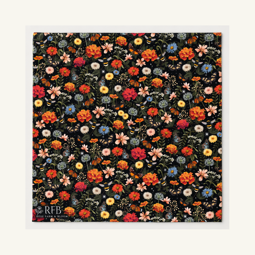 Multi Pollinator Floral - fabric shown for sale by the yard