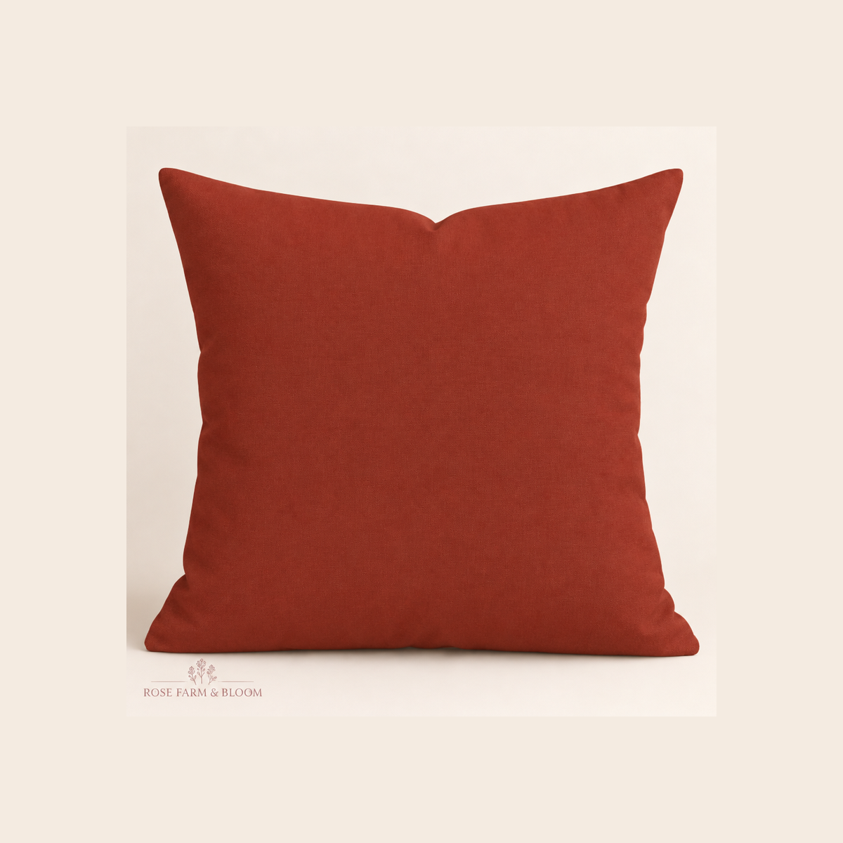 Sienna Superior Solids - example pillow cover made with this fabric
