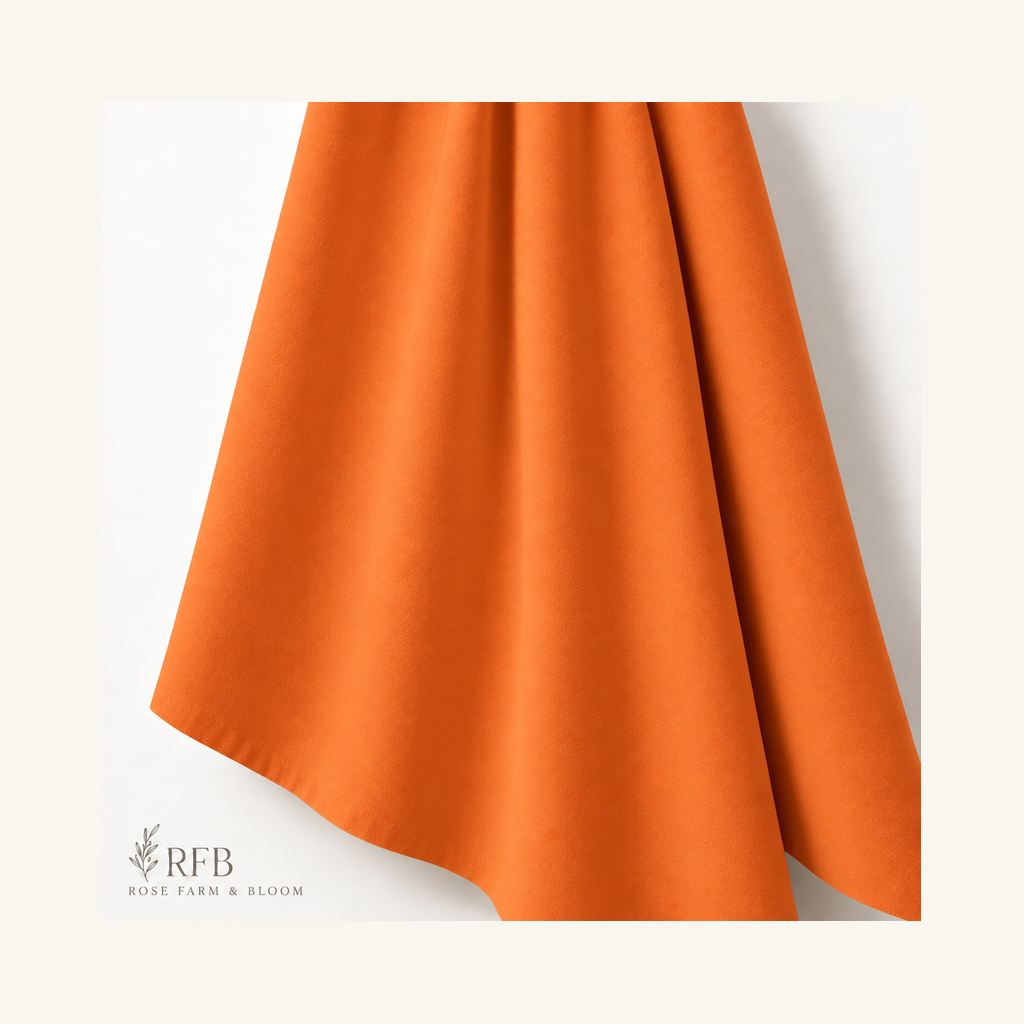 Mango Superior Solids - folded fabric