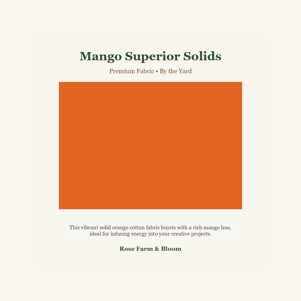 Mango Superior Solids - fabric product image