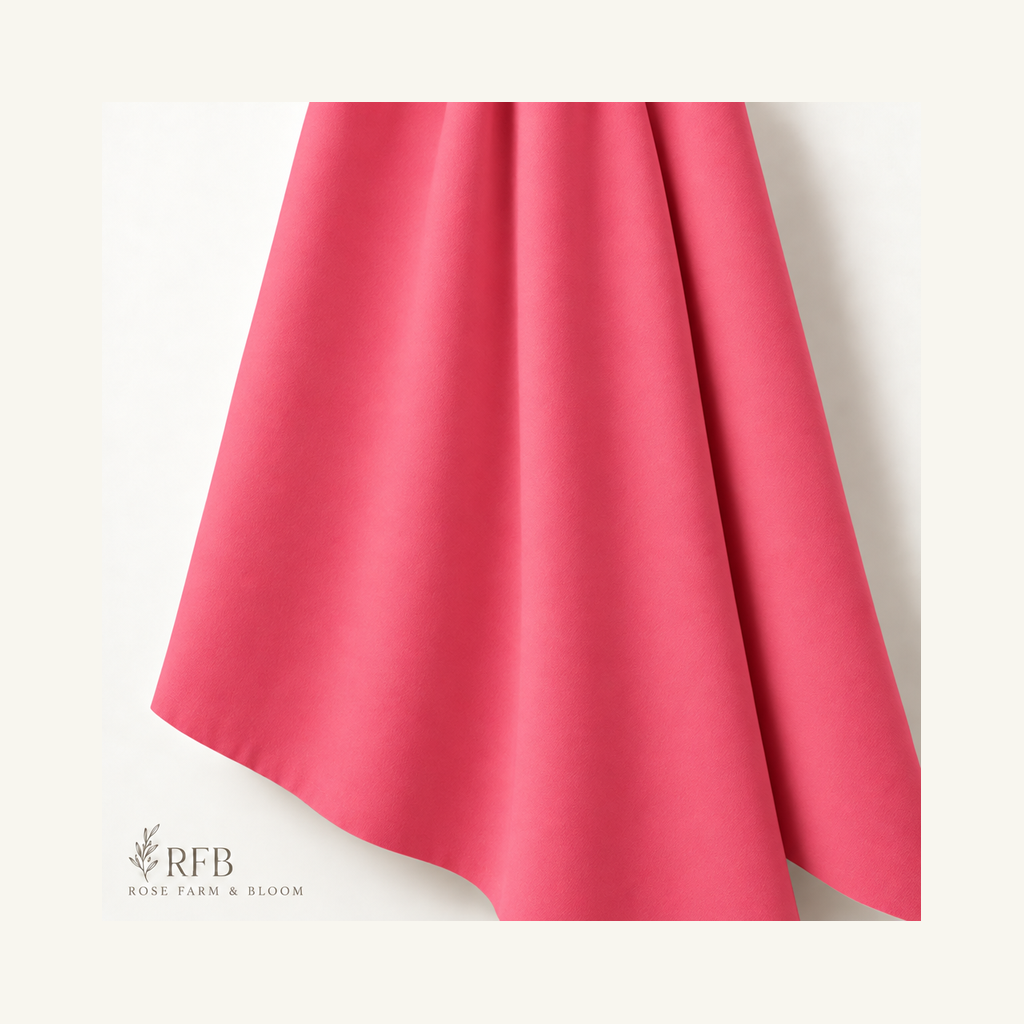 Coral Solid - folded fabric