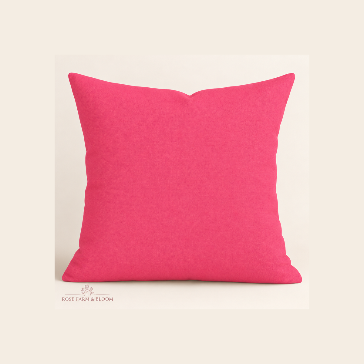 Coral Solid - example pillow cover made with this fabric