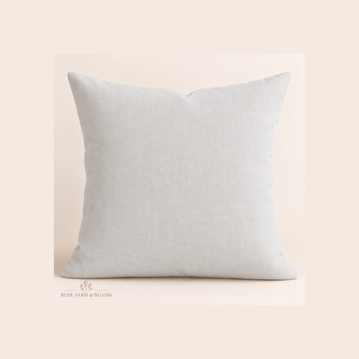 Fog Solid - example pillow cover made with this fabric