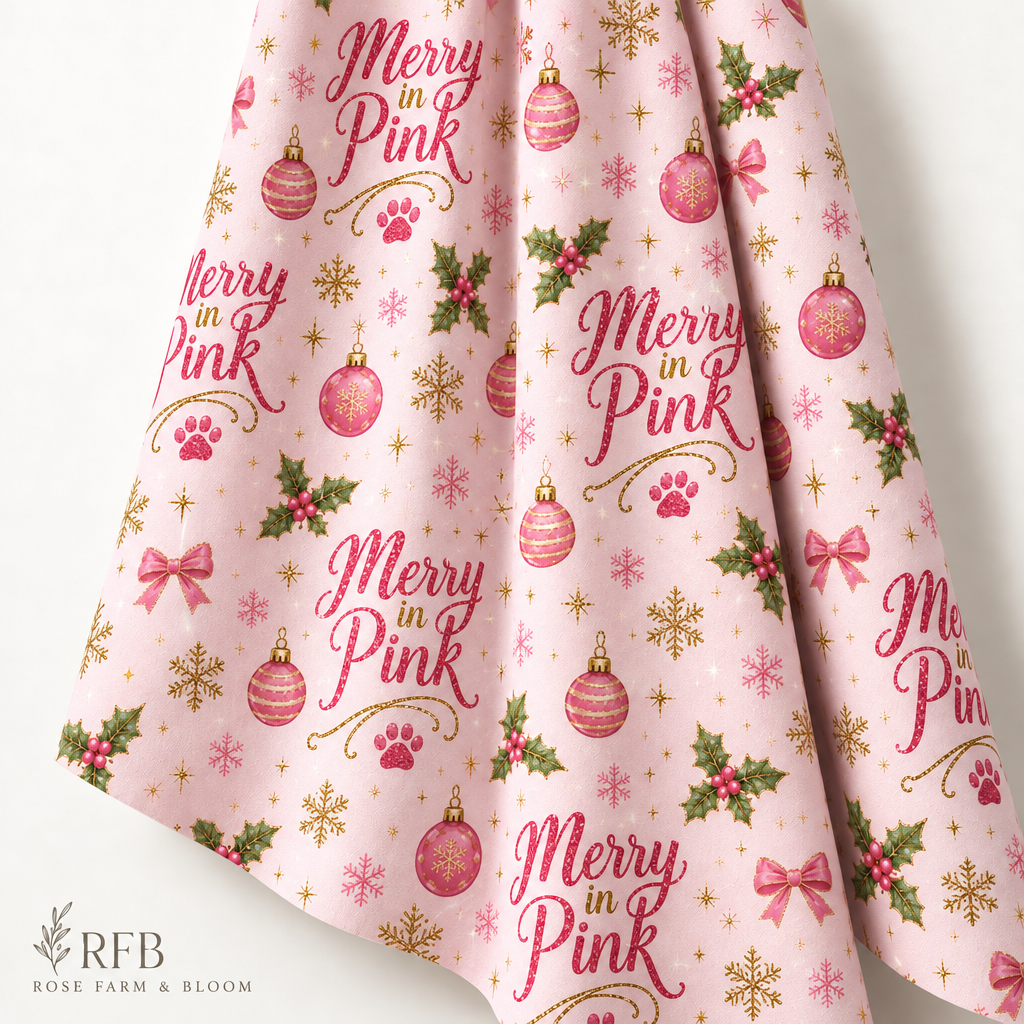 Pink Detective Cat — Merry in Pink - folded fabric