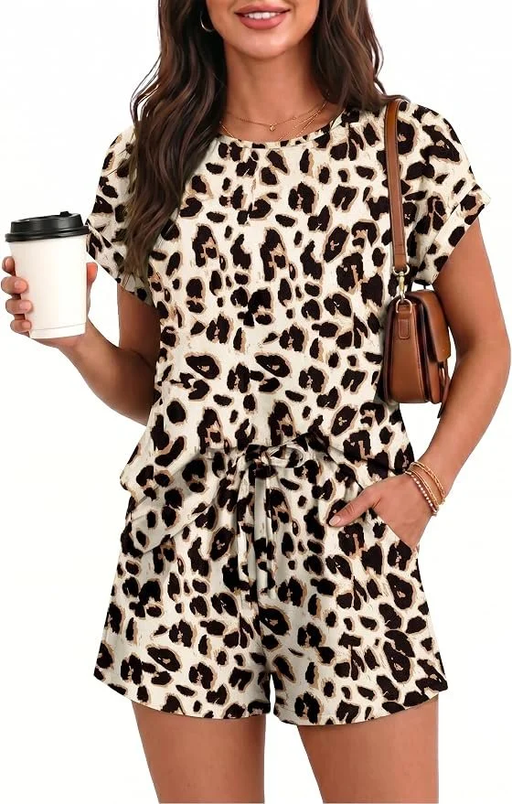 Leopard 2 Piece Lounge Set