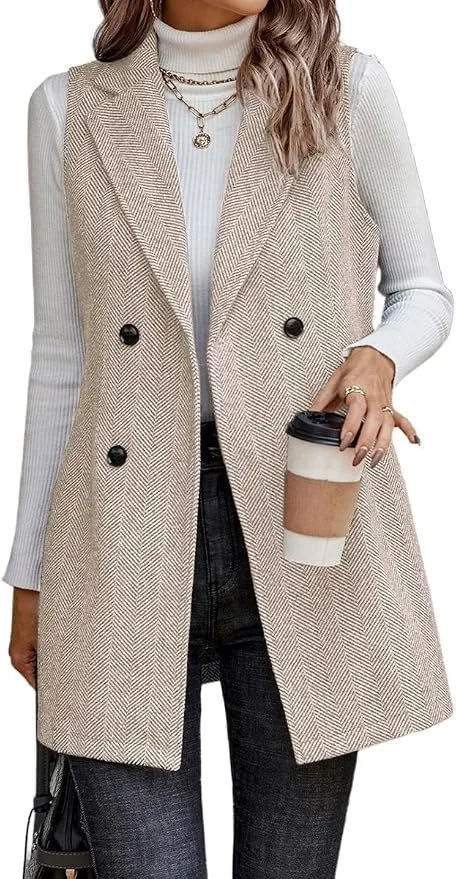 Ideal Sanxun Long Tweed Vest