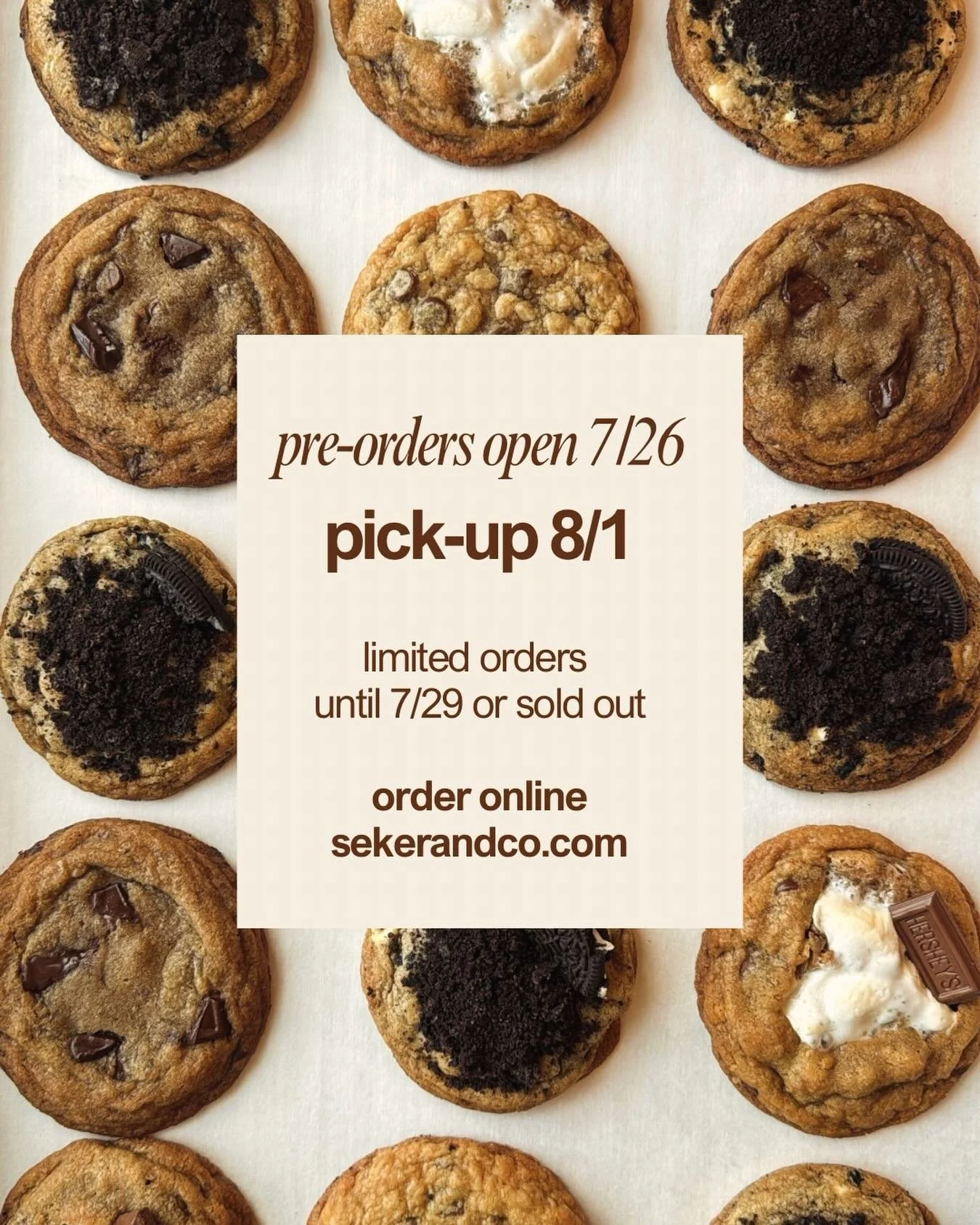 ✨ It&rsquo;s finally here!

Pre-orders open Saturday, July 26 for our first official cookie and banana bread drop! 🍪🍌

Everything is baked fresh in small batches with premium ingredients and packaged with care.

🗓️Pre-orders open: July 26
📦 Pick-