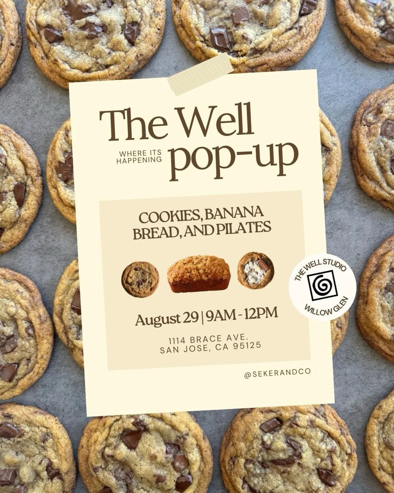Pilates and a cookie make the perfect morning 🤎 We&rsquo;ll be @thewellstudio_ this Saturday 8/29 from 9am-12pm!