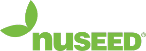 Logo of Nuseed with green text and a leaf symbol