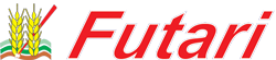 Futari logo with colorful crops and bold red and black text.