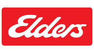 Elders logo on a red background