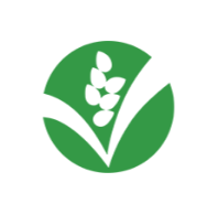 Green circular logo with a stylized plant and leaves inside.
