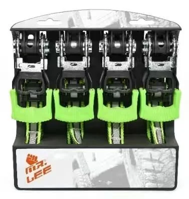 Mr. Lee Reflective Series Ratchet Tie-Down Straps (4-Pack)