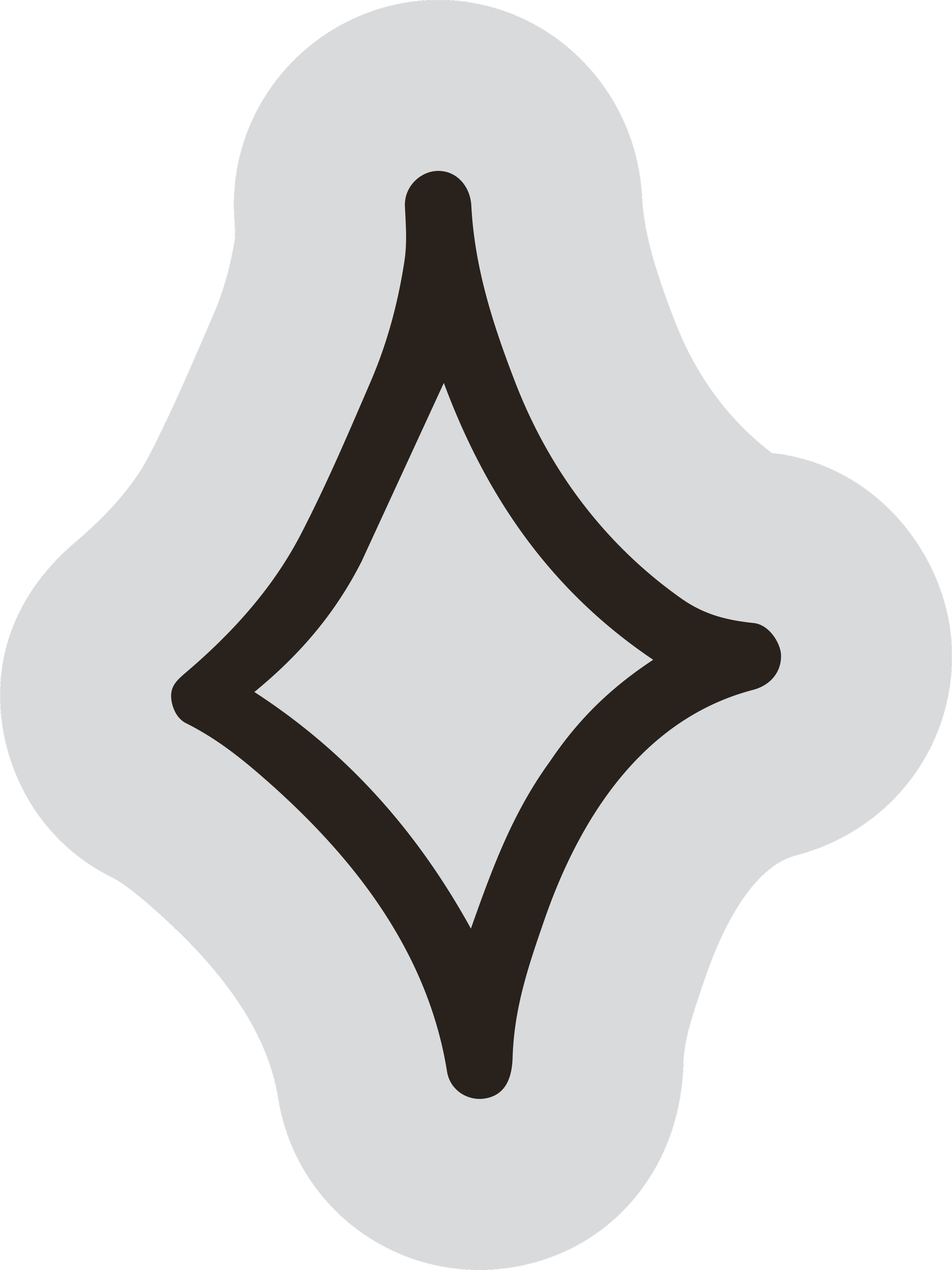 A diamond star with black outlines on a grey background.