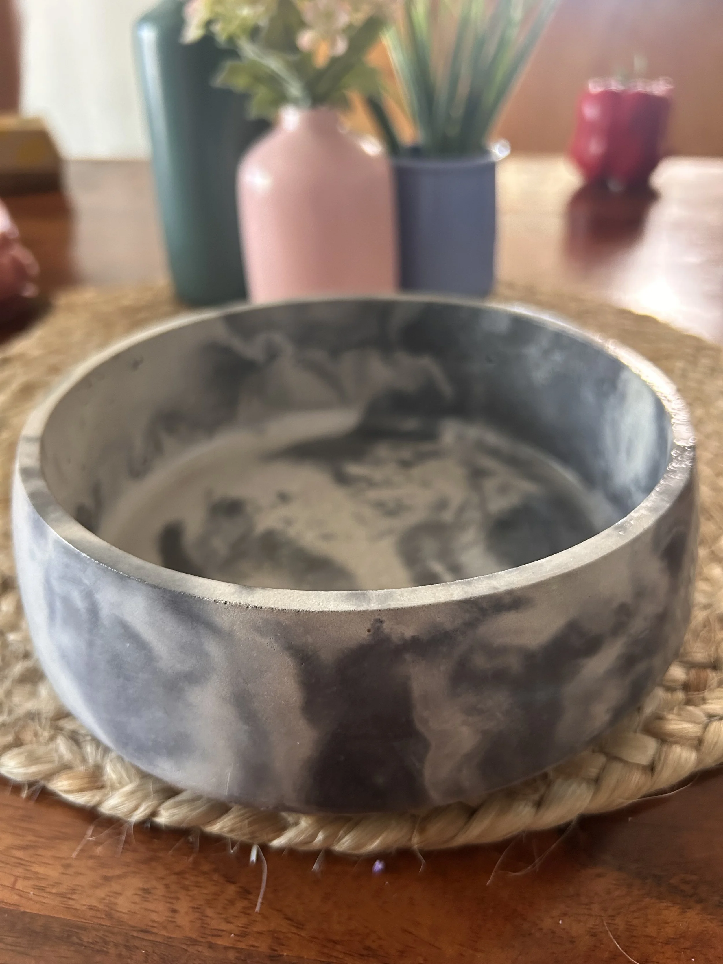 Concrete Decorative Bowl 'Marbled'