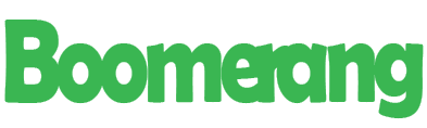 The word 'Boomerang' in green text.