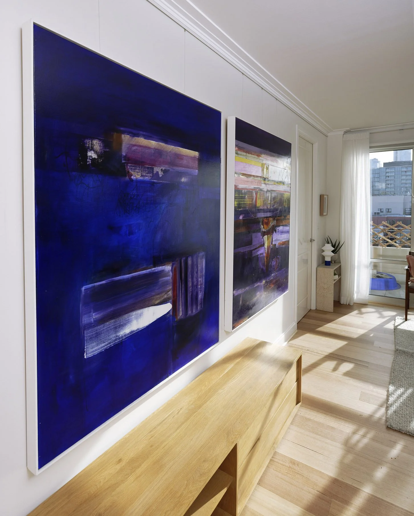John Waller, King Island 1 – large abstract painting hung in a living room